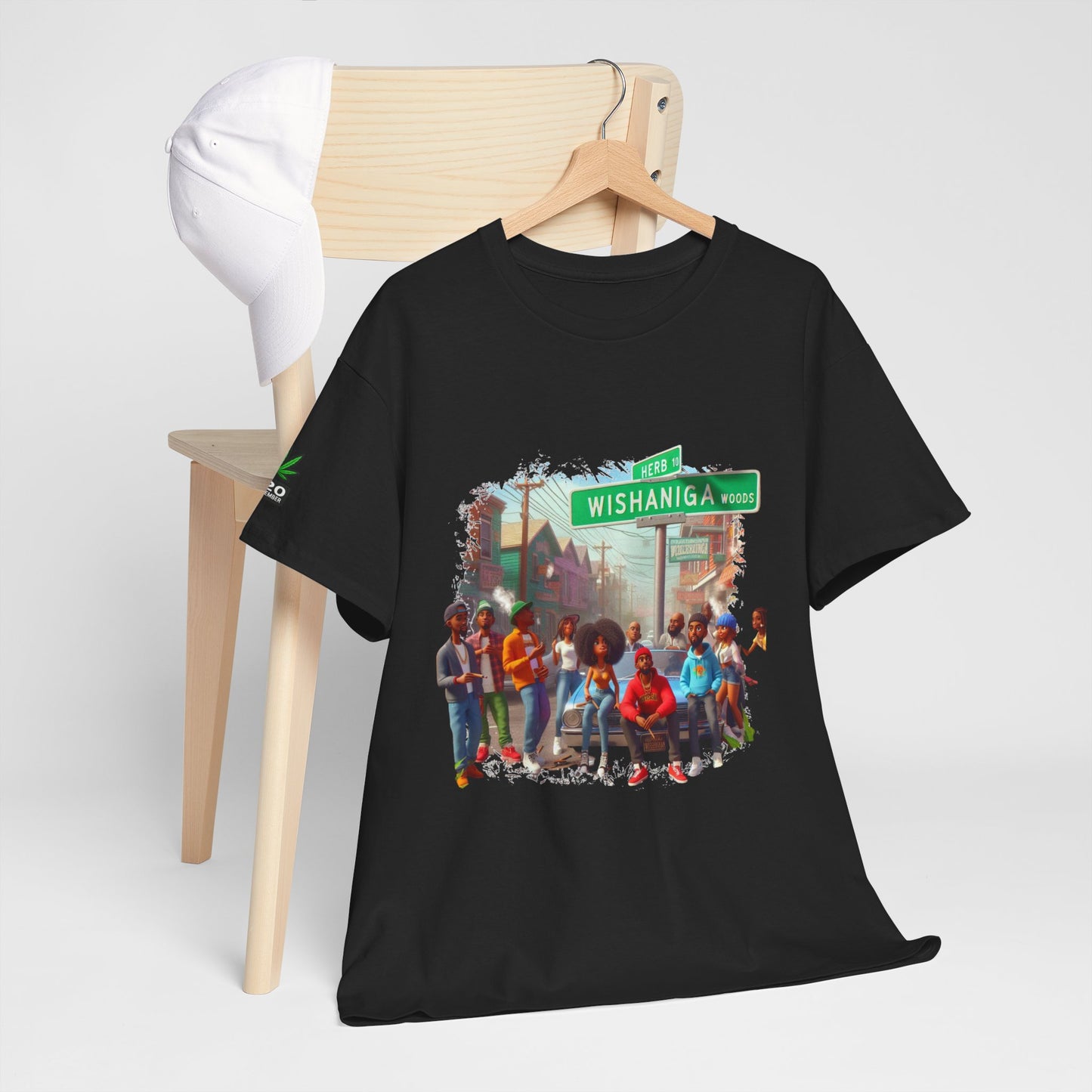 Graphic Tee — 'Wishanga Ave' Retro Street Crew Illustration