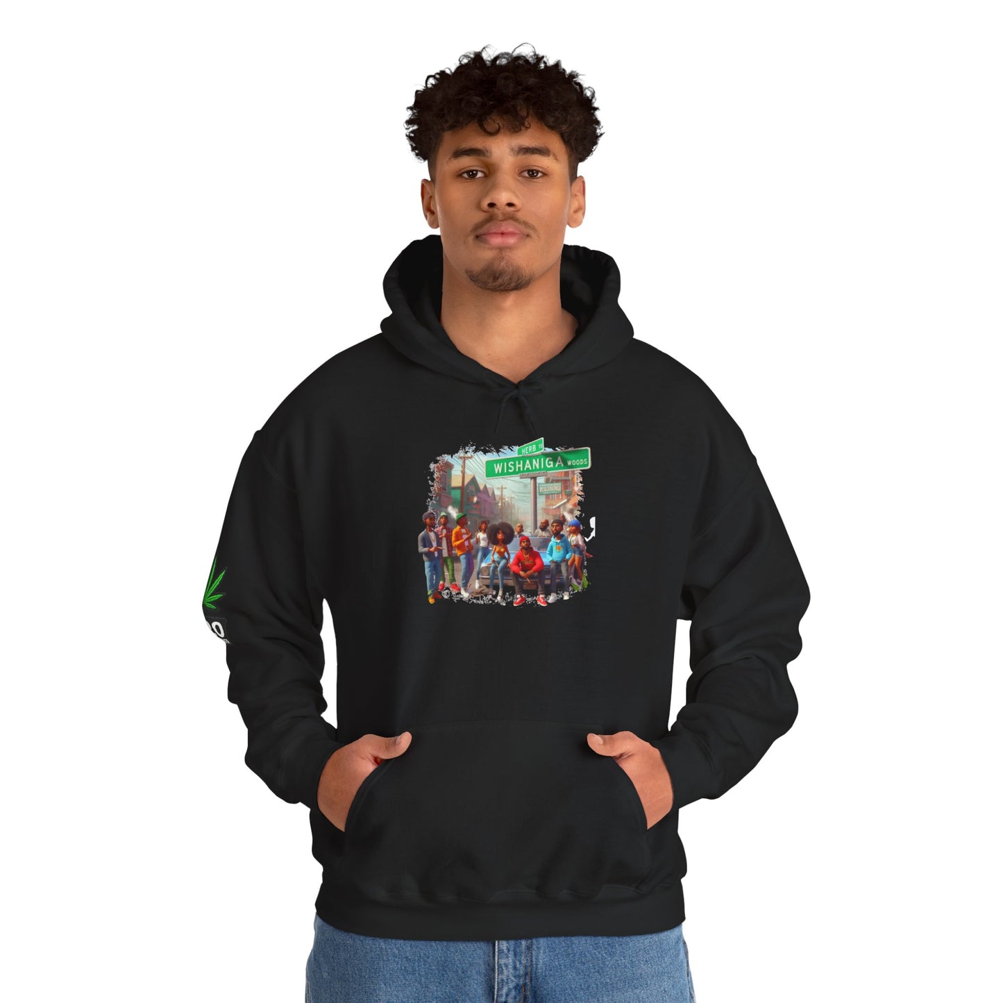 420 Neighborhood Crew Hoodie — Stoner Squad Street Sign Graphic Sweatshirt
