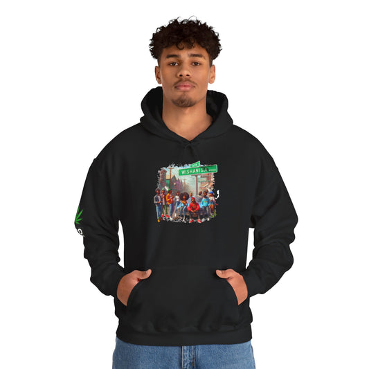 420 Neighborhood Crew Hoodie — Stoner Squad Street Sign Graphic Sweatshirt
